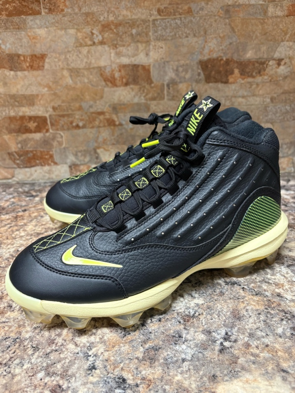 Nike Griffey 2 MCS Baseball Cleats Black/Volt HF1579-001 Size 8